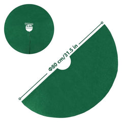 Salcar Weihnachtsbaumdecke Weihnachtsbaum Rock Runde Form Christbaumständer, Filzteppich Decke Abdeckung für Weihnachtsbaum für Bodendekoration Grün
