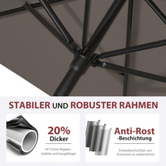 Sekey 180 x 130 cm balcony umbrella rectangular, sun protection UV50+