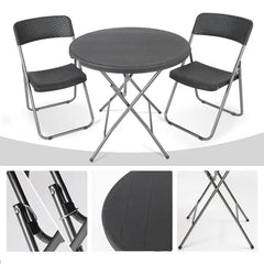 Sekey 3-teilig Balkonset, 2 Klappstuhl und Klapptisch Sekey