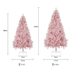 Salcar 180cm Künstlicher Weihnachtsbaum Rosa Weihnachtsbaum, Nordmanntanne, mit 735 Spitzen