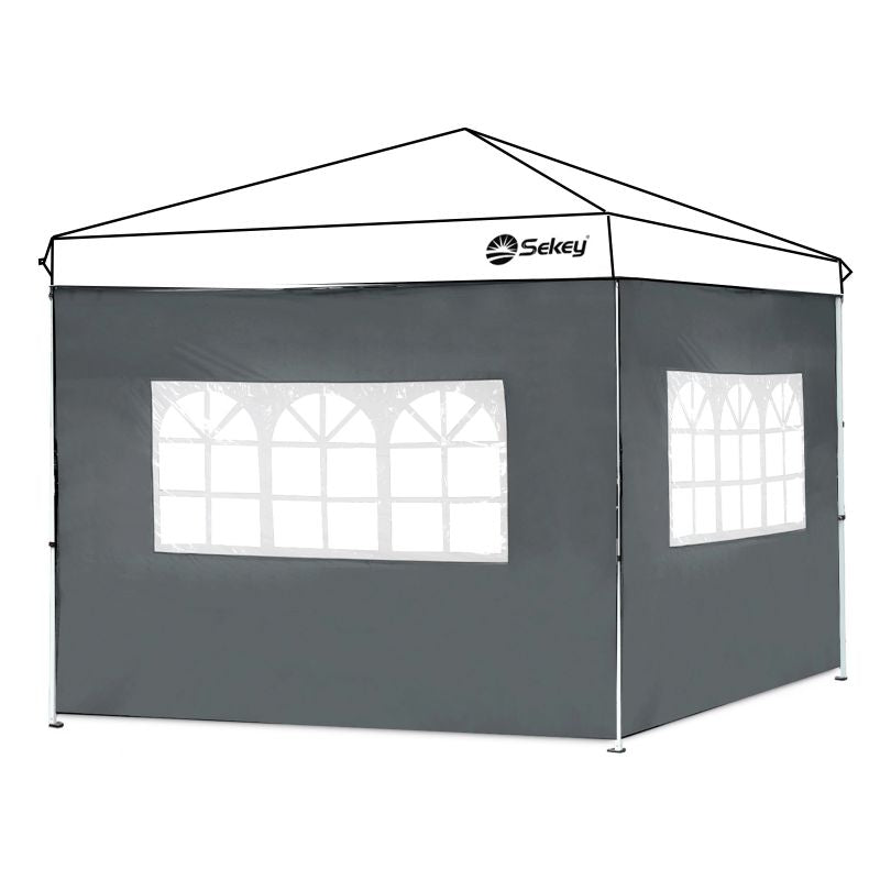 Sekey 3×3m Seitenwand für Pavillon, 2er Set, mit 2 Fenster