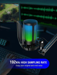 Fifine USB Kondensator Mikrofon mit Ständer und Stummschalttaste, A6V Sekey