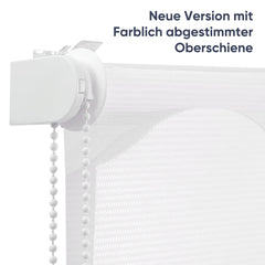 Sekey Duo-Rollo mit Wellenmuster - Doppelrollo Klemmfix ohne Bohren für Fenster, Sicht- & Sonnenschutz Sekey