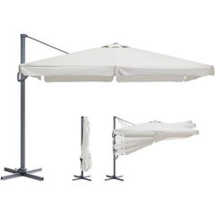 Sekey 300 cm x 300 cm cantilever parasol, sun protection UV50+