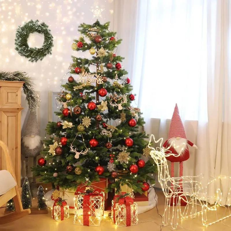 Salcar LED Weihnachtsbaum-Lichterkette 2m x 10-Ring für Bäume bis 2,8m – sekeymall