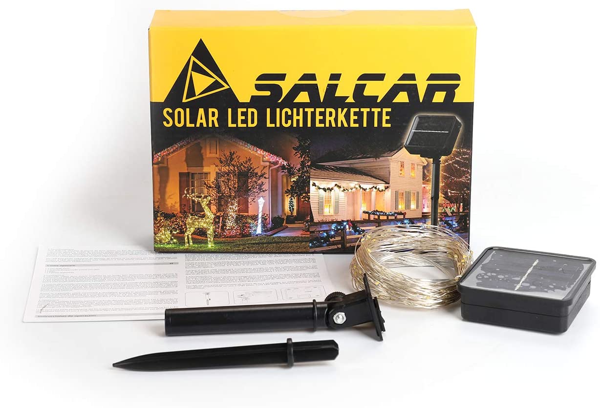 Salcar 20 m LED solar light chain, 200 LEDs