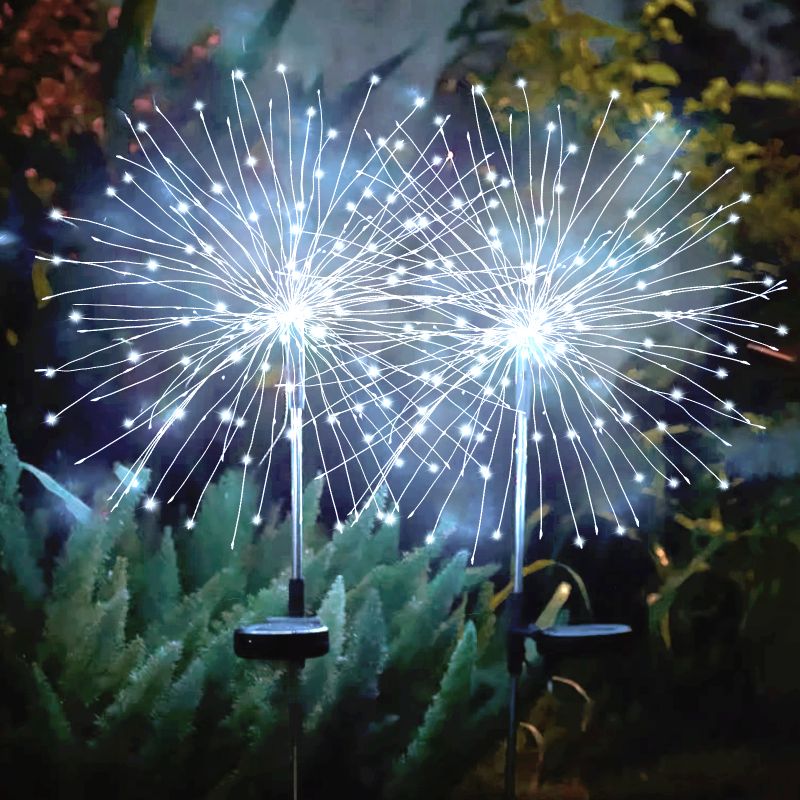 Salcar set of 2 LED solar garden lights with firework effect