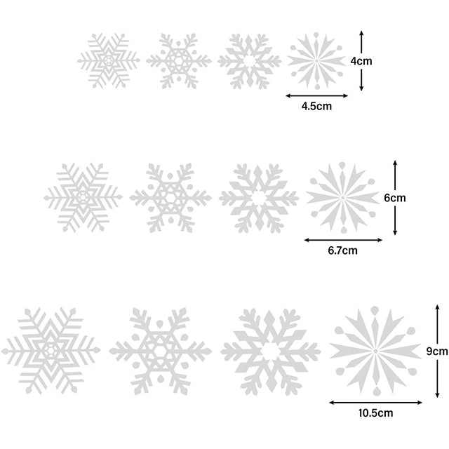 Salcar 100 pcs. snowflake window stickers