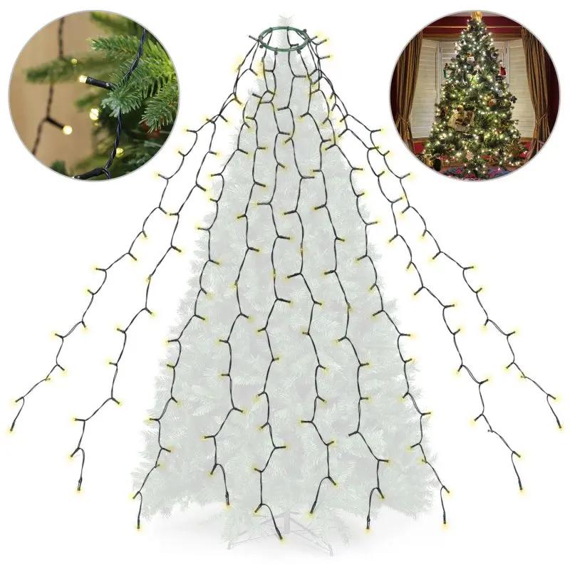 Salcar Weihnachtsbaum Lichterkette 10 Lichter – 9 Modi, IP44 Wasserdicht, Energiesparend – sekeymall