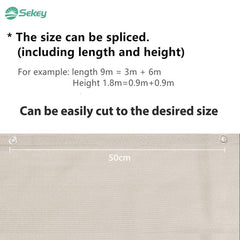 Sekey balcony privacy screen made of 220 g/m² HDPE, taupe