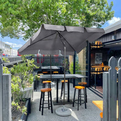 Sekey 200 x 125 cm balcony umbrella rectangular with protective cover, sun protection UV50+