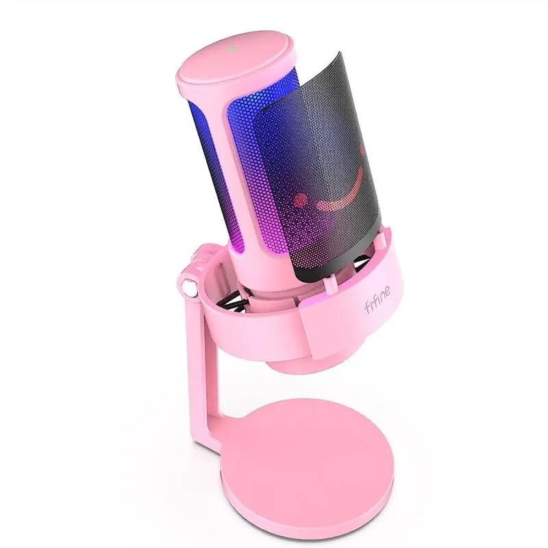 Fifine USB Kondensator Mikrofon mit Stummschalttaste, Popfilter und Kopfhörerbuchse Sekey