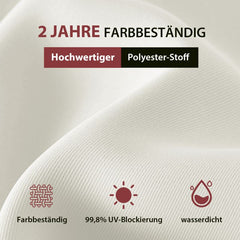 Sekey 180 x 130 cm balcony umbrella rectangular with balcony railing, sun protection UV50+