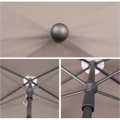 Sekey 200 x 125 cm balcony umbrella rectangular with protective cover, sun protection UV50+