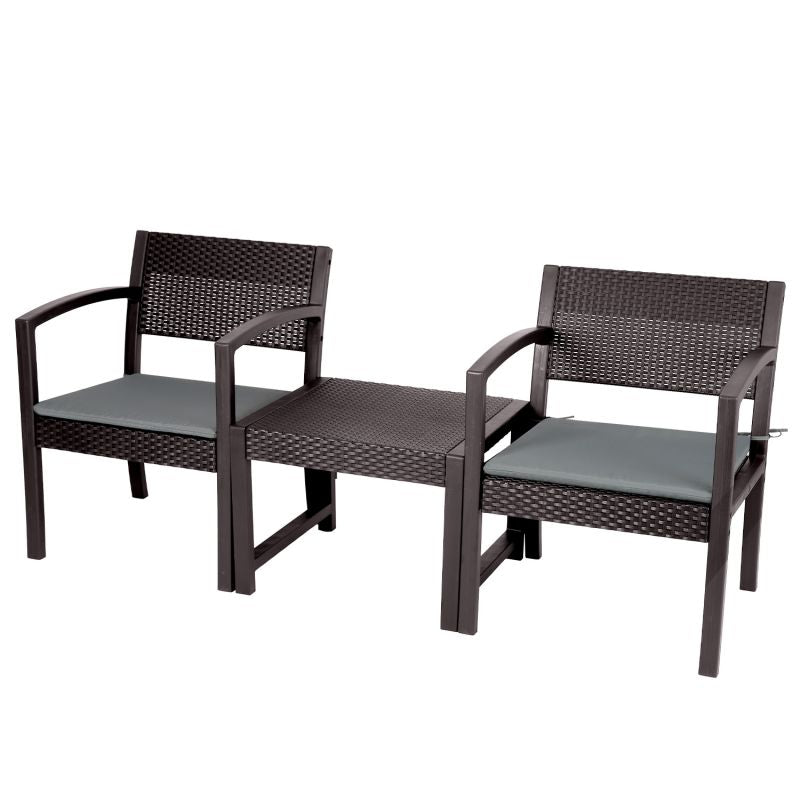 Sekey 3-piece garden furniture set, 2 garden chairs and garden table