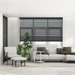 Sekey aluminium blinds without drilling, 25mm aluminium slats, black