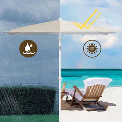 Sekey 180 x 125 cm Balkonschirm Rechteckig mit Schutzhülle, Sonnenschutz UV50+ Sekey