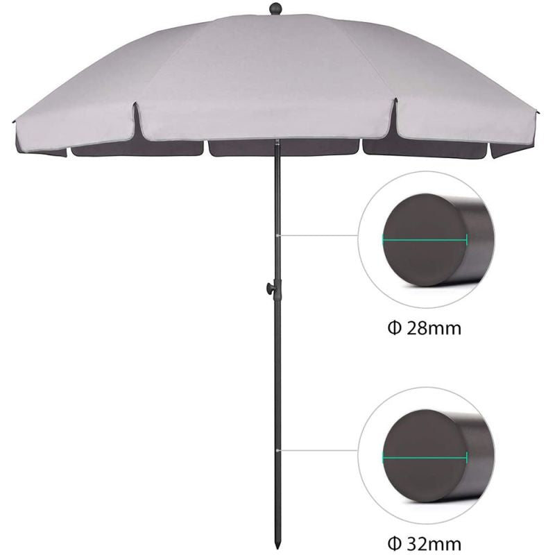 Sekey parasol 240cm with protective cover, UPF25+