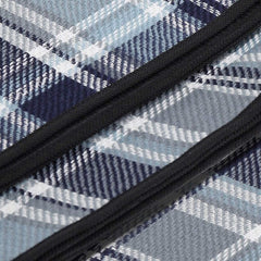 Sekey 200 x 200 cm picnic blanket made of dark blue and white checked acrylic fabric