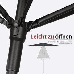 Sekey 200 x 125 cm Balkonschirm Rechteckig mit Balkongeländer, Sonnenschutz UV50+ Sekey