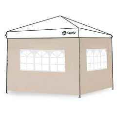 Sekey 3×3m Seitenwand für Pavillon, 2er Set, mit 2 Fenster