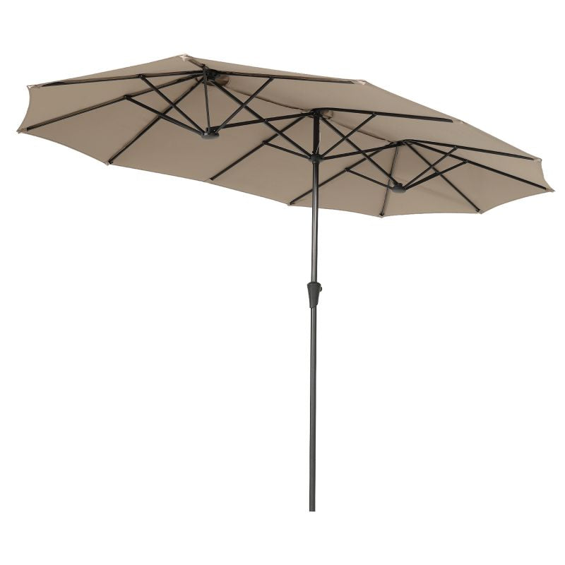 Sekey 220 × 400 cm double parasol with crank, UV50+