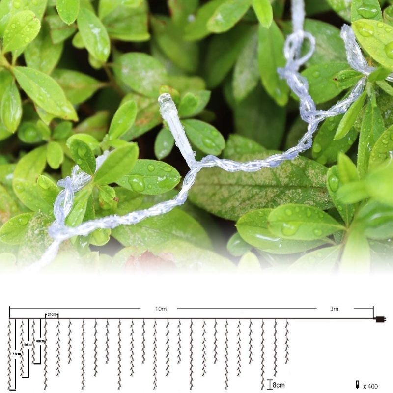 Salcar 2m/ 5m / 10m LED Eisregen Lichterkette, 80 /200 / 400 LEDs