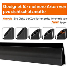 Sekey 5x1m PVC Abschlussleiste für PVC Sichtschutzmatte