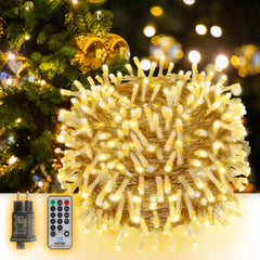 Salcar LED Lichterkette mit 5m/10m/15m/20m Länge – 50–300 LEDs, Fernbedienung, 8 Modi, Timer & IP44 Wasserdicht, für Weihnachtsdeko, Party, Hochzeit, Garten – Warmweiß