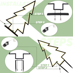 Salcar XXL 3D LED Gartenstecker Tannenbaum – 60 cm Metall-Gartenleuchte mit 100 LEDs, Warmweiß, IP44 Wasserdicht, Erdspieß & Standfuß, Weihnachtsbeleuchtung für Außen