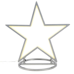 Salcar LED Gartenstecker Stern aus Metall – 50 cm Weihnachtsstern mit 100 LEDs, Warmweiß, IP44 Wasserdicht, Garten Stern Leuchte mit Erdspieß & Standfuß, Für Innen & Außen