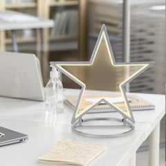 Salcar LED Gartenstecker Stern aus Metall – 50 cm Weihnachtsstern mit 100 LEDs, Warmweiß, IP44 Wasserdicht, Garten Stern Leuchte mit Erdspieß & Standfuß, Für Innen & Außen