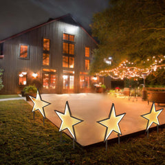 Salcar LED Gartenstecker Stern aus Metall – 50 cm Weihnachtsstern mit 100 LEDs, Warmweiß, IP44 Wasserdicht, Garten Stern Leuchte mit Erdspieß & Standfuß, Für Innen & Außen