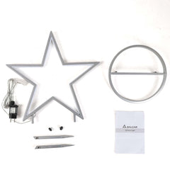 Salcar LED Gartenstecker Stern aus Metall – 50 cm Weihnachtsstern mit 100 LEDs, Warmweiß, IP44 Wasserdicht, Garten Stern Leuchte mit Erdspieß & Standfuß, Für Innen & Außen