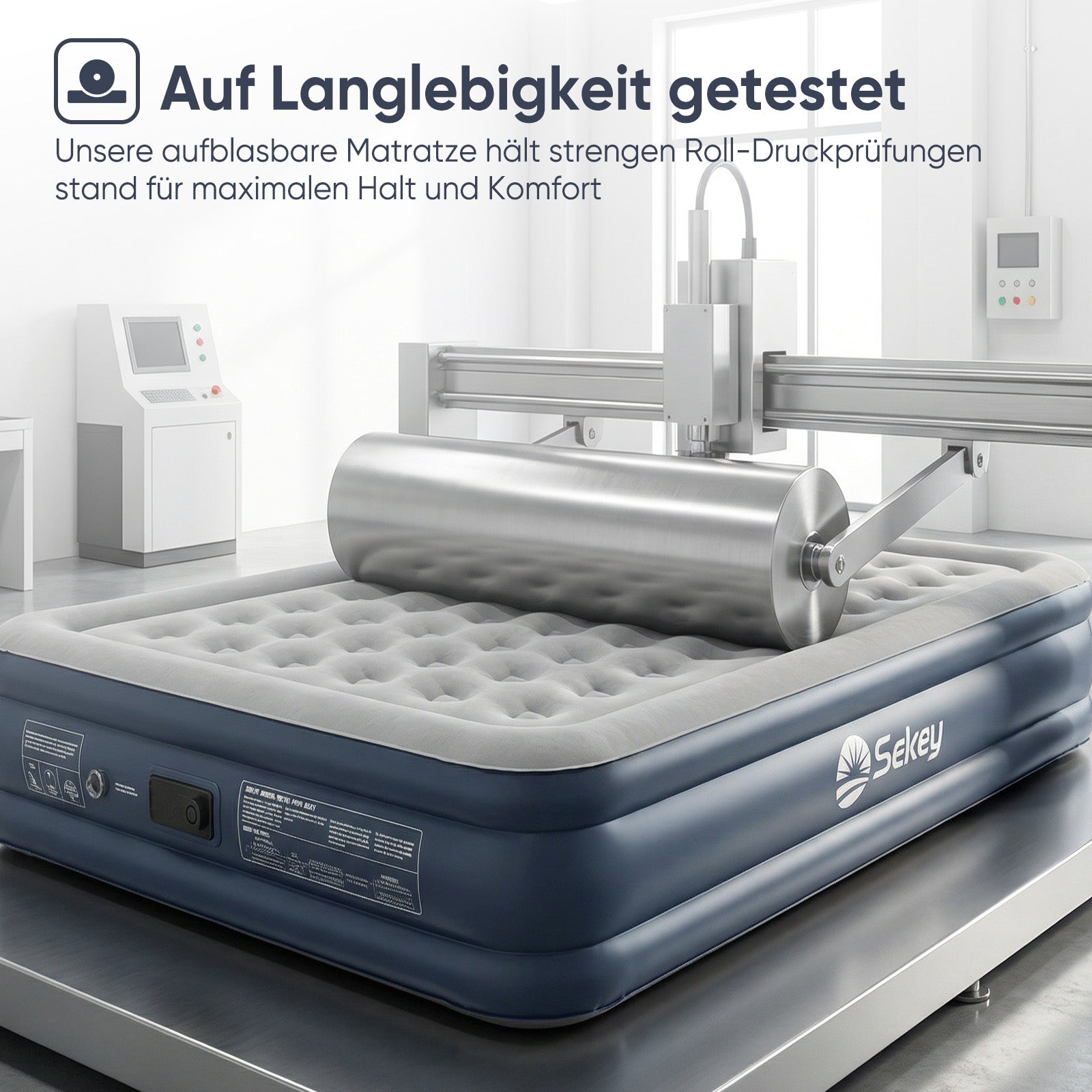Sekey XXL Luftmatratze selbstaufblasend 2 Personen 203×152×46 cm, Luft – sekeymall