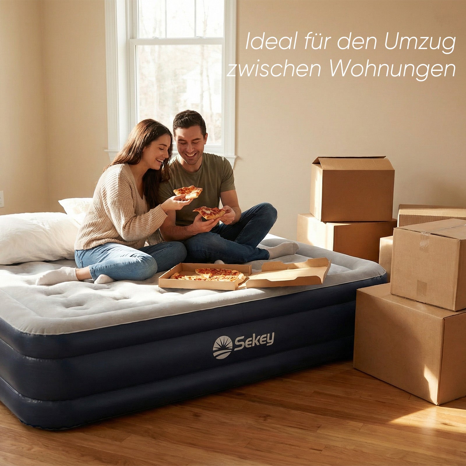 Sekey XXL Luftmatratze selbstaufblasend 2 Personen 203×152×46 cm, Luft – sekeymall