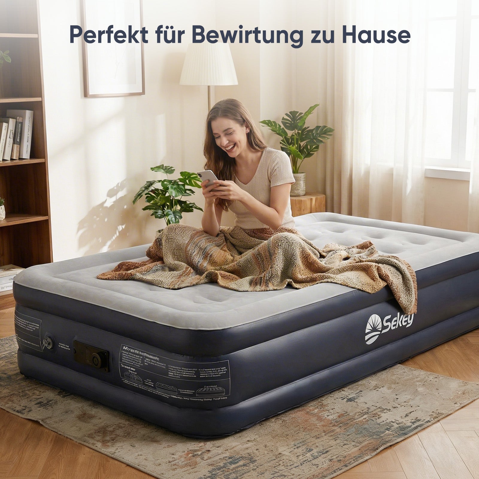 Sekey XXL Luftmatratze selbstaufblasend 1 Person 203×102×40 cm, extra – sekeymall