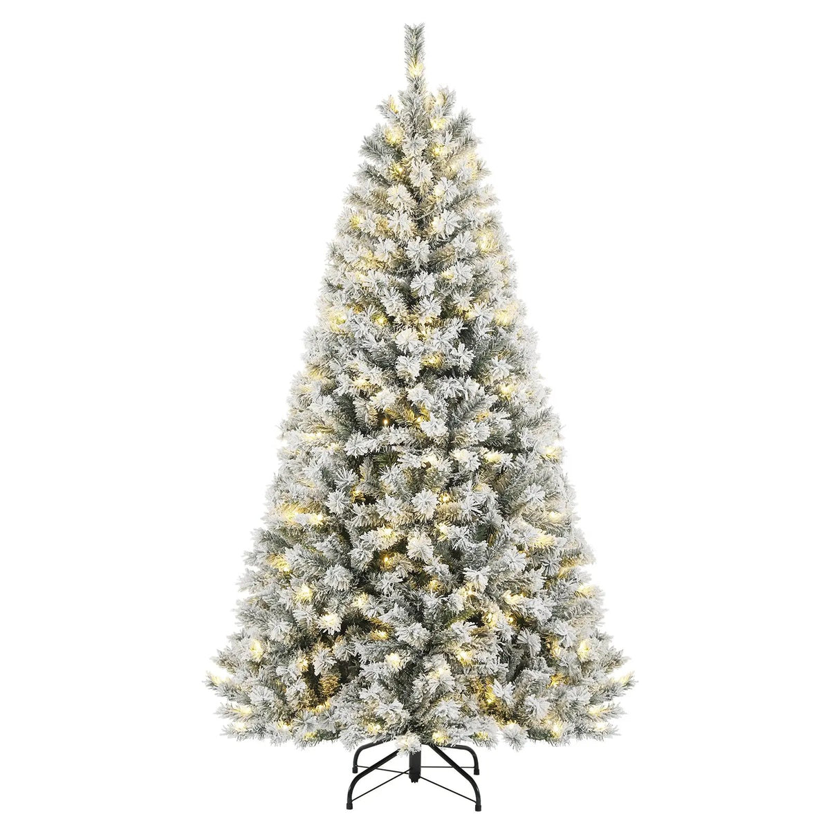 Salcar 180cm Künstlicher Weihnachtsbaum mit Schnee und Licht, mit 250 LED und 828 PVC Spitzen Salcar