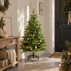 Salcar Künstlicher Weihnachtsbaum Fichte aus PE & PVC mit hellgrünen Zweigspitzen – 120 bis 210 cm