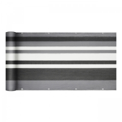 Sekey 220g/m² HDPE Balkonsichtschutz, graue Streifen