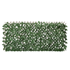 Sekey Ausziehbarer Weidenzaun mit künstlichen Hecken, 100 x 200 cm