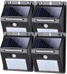 SALCAR Solarlampen für Außen mit Bewegungsmelder, Superhelle Solarleuchte Aussen, IP65 Wasserdichte Solar Aussenleuchte, Wandleuchte für Garten, 800 L