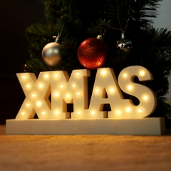 SALCAR LED XMAS Alphabet Licht Brief Lampe, Brief LED Weihnachts Dekolicht, 29 LEDs XMAS für Geburtstag, Party, Hochzeit, Weihnachten, 3AA batteriebet