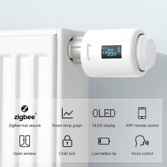 SALCAR Heizkörperthermostat mit OLED-Display Kompatibel Amazon Alexa & Google Assistant Programmierbarem Thermostat Wifi Tuya ZigBee (ohne Gateway)